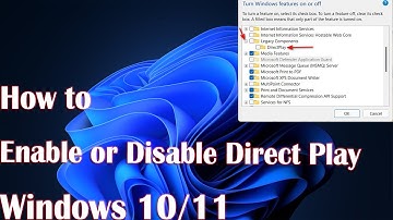 How to Enable or Disable Direct Play in Windows 11/10
