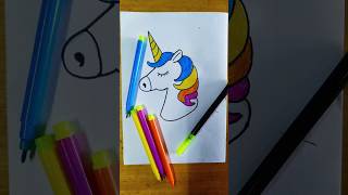 how to draw easy unicorn step by step/ unicorn very easy drawing @ArtTimeIdeas #drawing