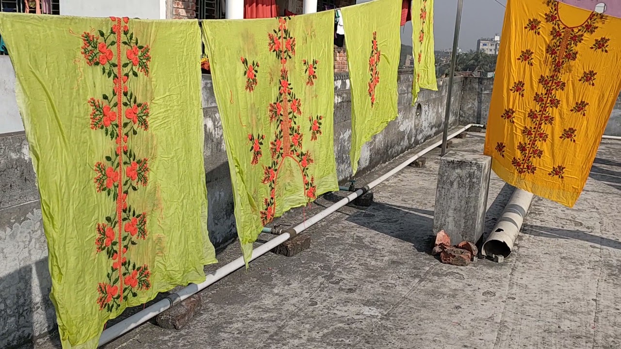 ||হাতের কাজের ড্রেস কিভাবে ওয়াশ করবেন ||