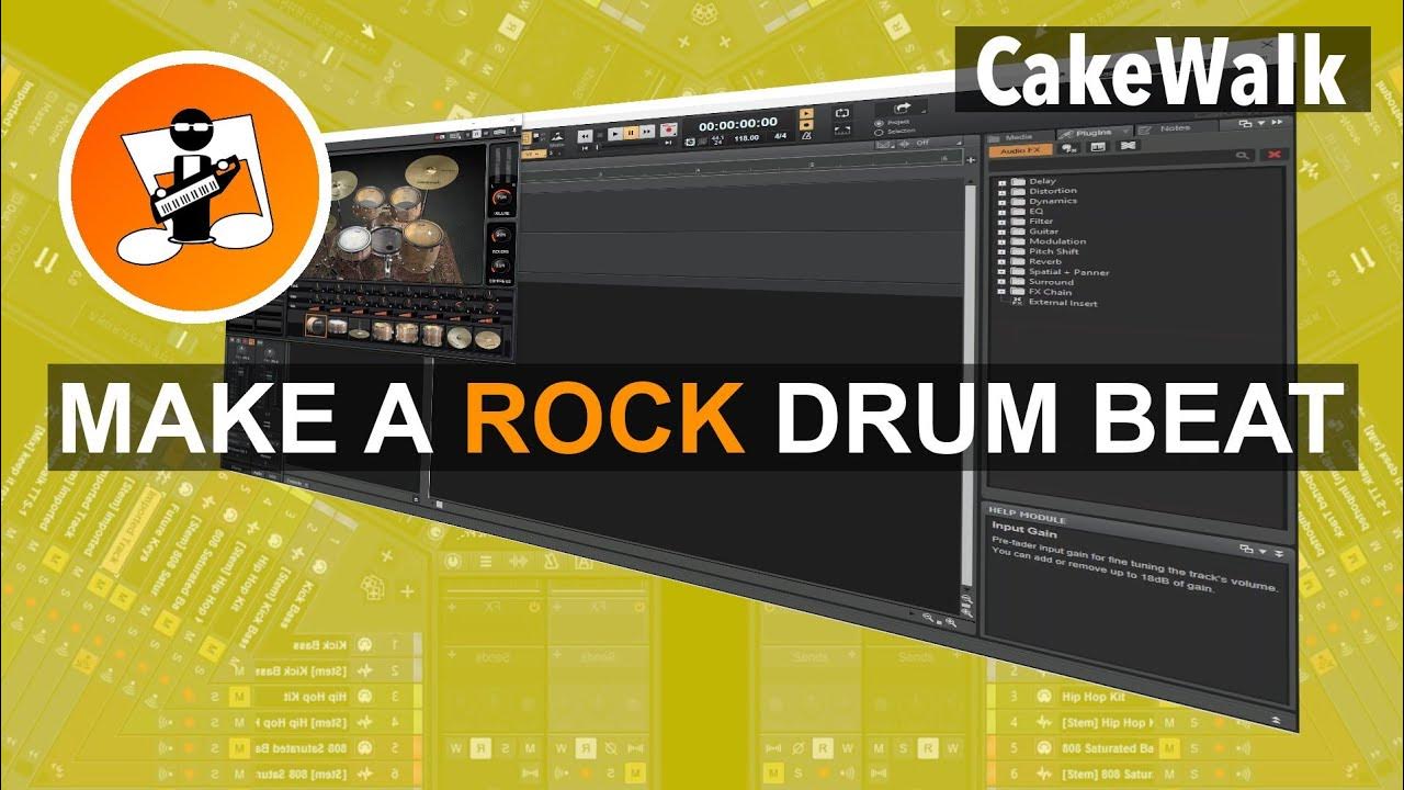 How to make a rock drum beat in Cakewalk YouTube