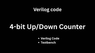 4-bit Up/Down Counter Verilog Code + Testbench