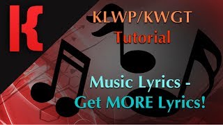 KLWP and KWGT Tutorial - Get MORE Music Lyrics With a Text Editor/Notepad App! screenshot 2