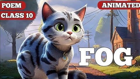 Fog poem class 10 in hindi | Full ( हिंदी में ) Explained | fog poem class 10 in english animation ।