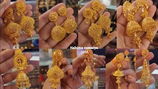 Gold earrings designs, jhumka Ka design, jhumka design, jhumka design gold, Kan Ka jhumka#jhumka