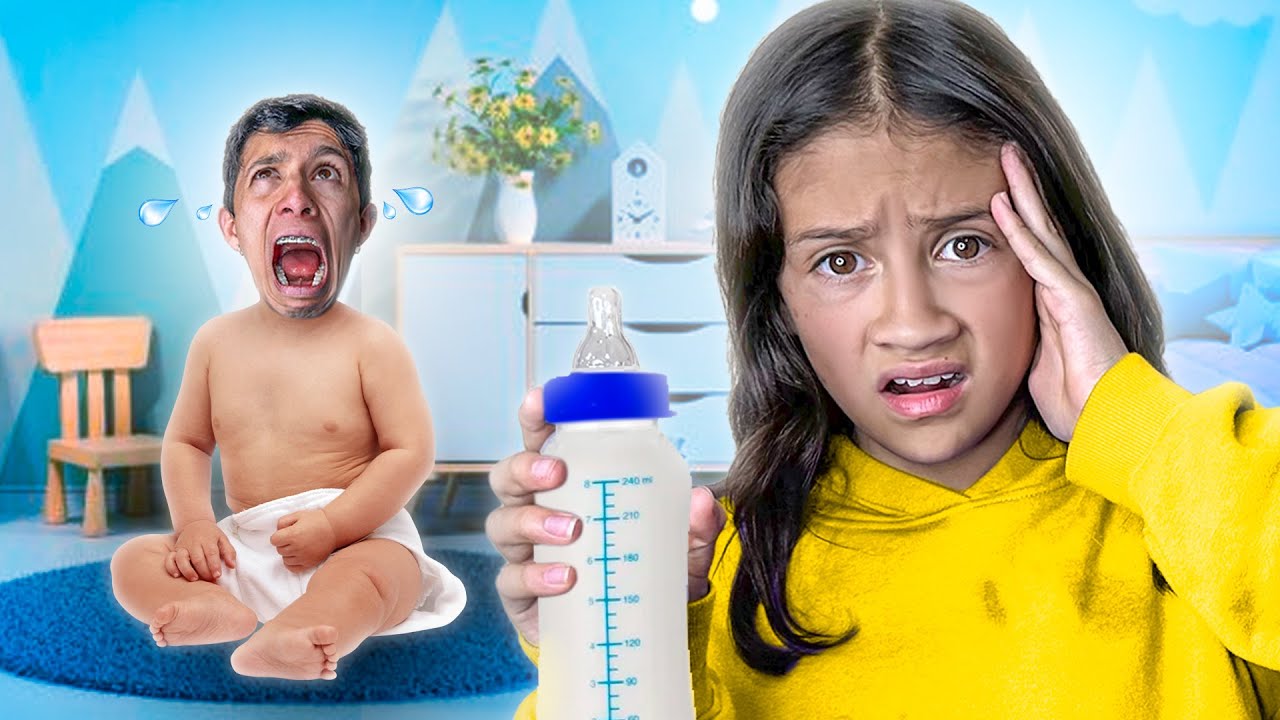 SIENDO un BEBÉ por un DÍA👶 * MI HIJA me CUIDA