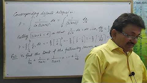 Definite Integrals 10[Limit of a Sum by Definite Integral-2] by Yogendra Bahadur Singh