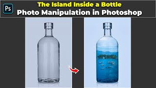 Photoshop Tutorial- How to Make Photo Manipulation Island Inside a Bottle in Adobe Photoshop