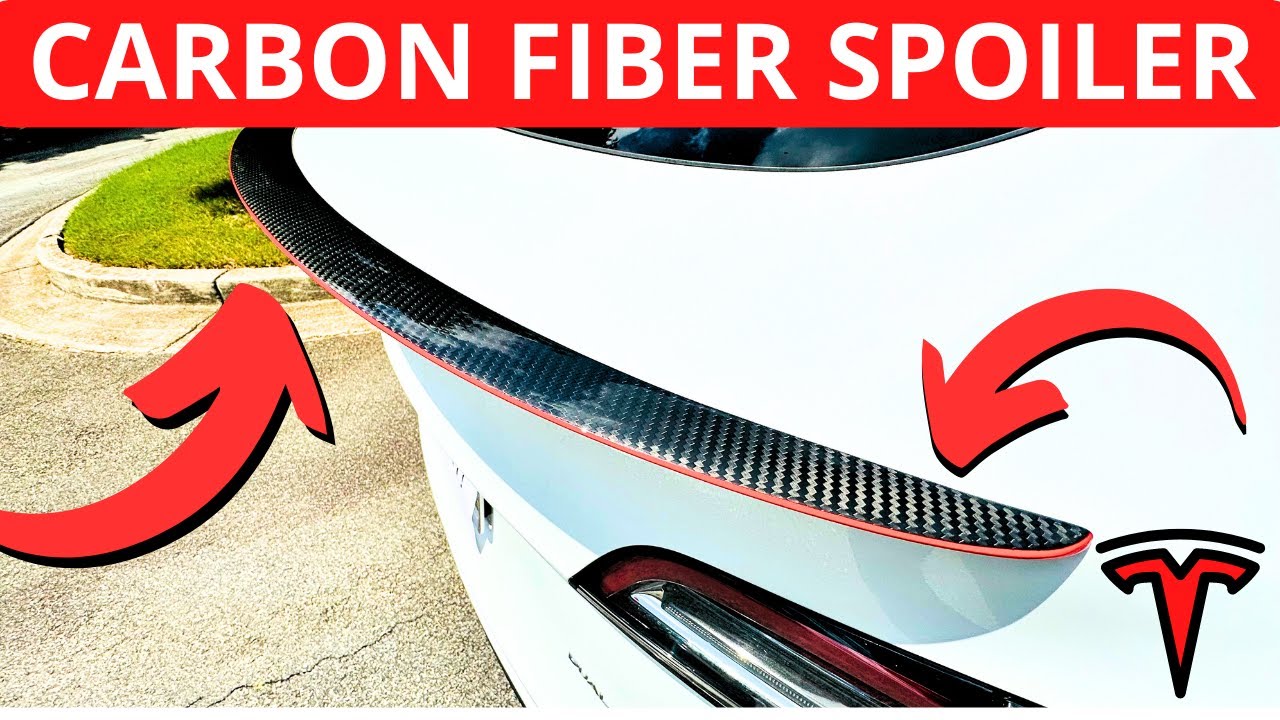 New Model 3 Y Spoiler Tesla RedLine Real Carbon Fiber Spoiler Wing for -  EVBASE-Premium EV&Tesla Accessories