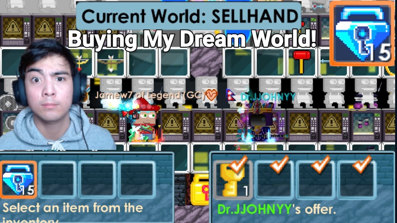 Buying My DREAM WORLD! "SELLHAND" (FOR 15 BGL ) - Growtopia