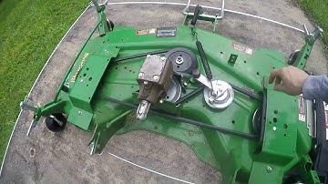 John Deere 1025r 54 inch auto connect deck removal and install