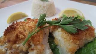 LEMON CRUSTED BAKED COD, RICHARD IN THE KITCHEN