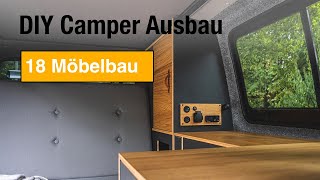 DIY VW T6 Camper Ausbau 🚐 - Möbel &amp; Innenausbau | Es wird wohnlich