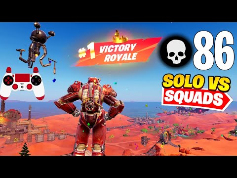 86 Elimination Solo Vs Squads Gameplay Wins (New! Fortnite Chapter 5 Season 3 PS4 Controller)