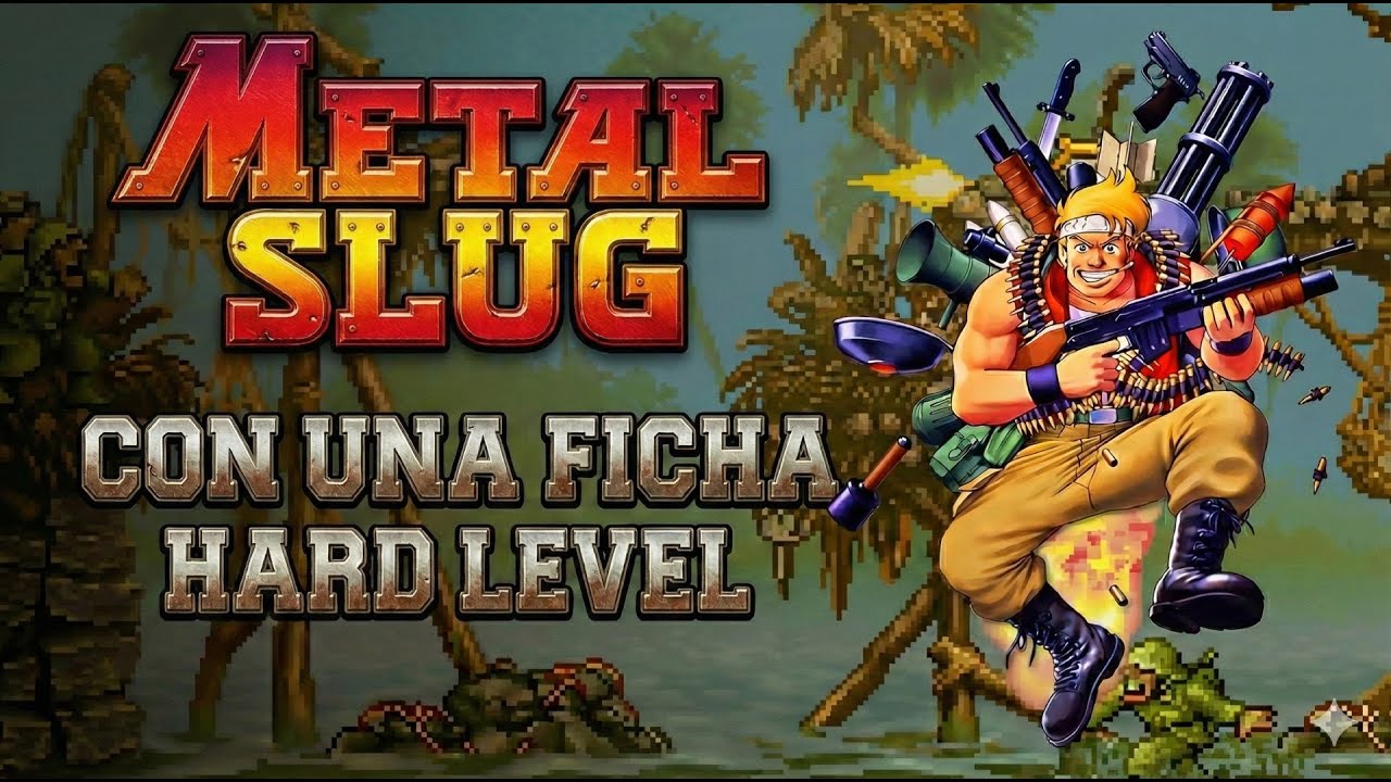 metal slug 1 hard level con una ficha 