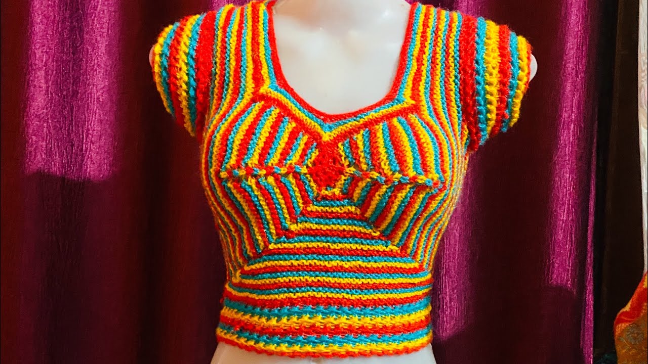 New design multicolour ladies woollen blouse(part-1) - YouTube