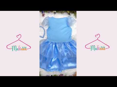 Vestido Fantasia Cinderela curto