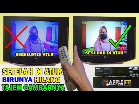 CARA MENGATUR MENGURANGI WARNA GAMBAR DI TV TABUNG LG DOMINAN BIRU