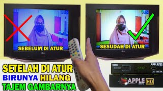 CARA MENGATUR MENGURANGI WARNA GAMBAR DI TV TABUNG LG DOMINAN BIRU