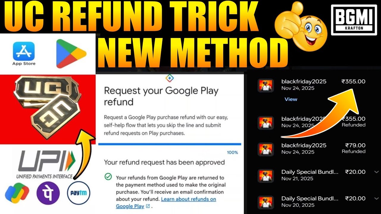 100% WORKING 🔥 BGMI UC REFUND TRICK 😍 | UC REFUND TRICK | HOW TO UC REFUND IN BGMI ✅