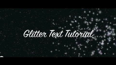 Create Sparkling glitter text tutorial in 2 minutes in Photoshop CS5