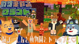 【Minecraft】動物園作りつつ銅ゴーレムと遊ぶ♡クリーパートラップも作るゾ♡【with 白瀬飾】