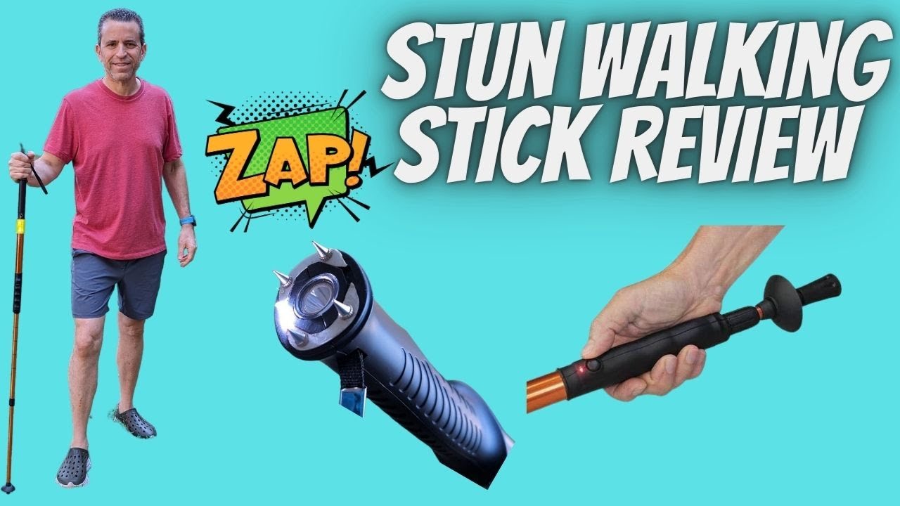 Zap Hike 'N Strike Hiking Stick Stun Device And Flashlight Review YouTube