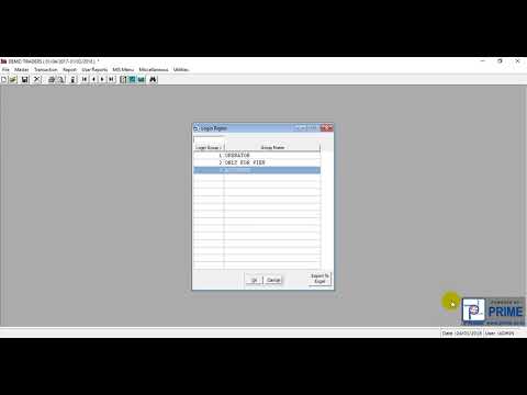 How to Create login, give Login Rights in Prime Financial Accounting Software.