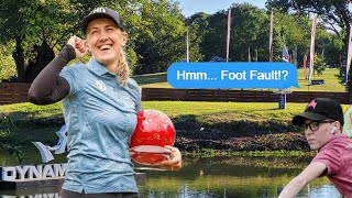 Controversial Foot Fault Call!? #discgolf #dgpt #pdga