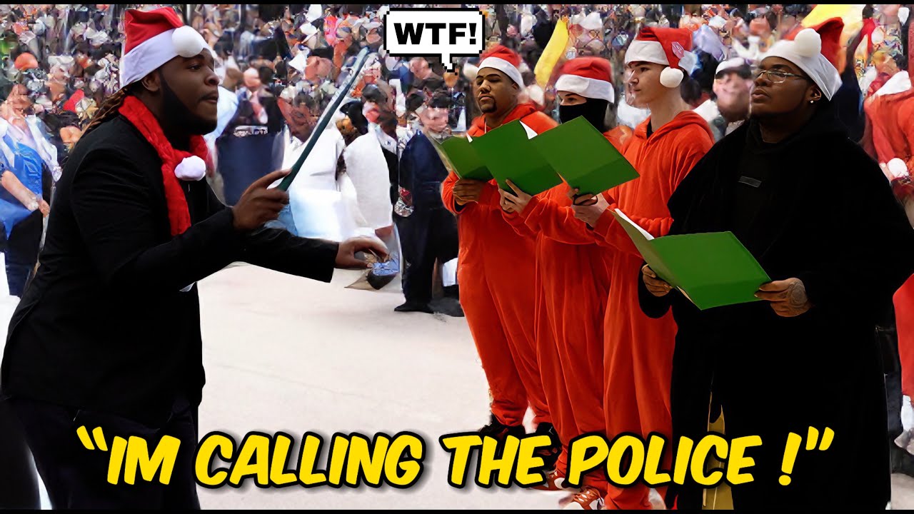 Розыгрыш с пением рождественских гимнов в стиле гетто!