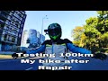 100км test of my repaired bike / 100км тест на мотора след ремонта