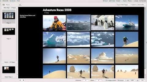 Apple Aperture 3 Creating A Web Page