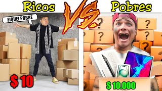 POBRE GANHOU IPHONE NA CAIXA MISTERIOSA - RICOS VS POBRES #97