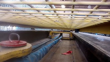 Blue poly round sling break test