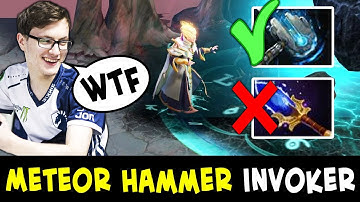 WTF Invoker Meteor Hammer FIRST item build — Kinguin vs 5ANC