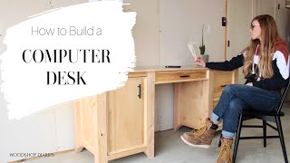 How to Build a Computer Desk {Using 2x4s and Plywood!}