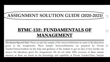 BTMC 132 Ignou Solved Assignment 2020-21