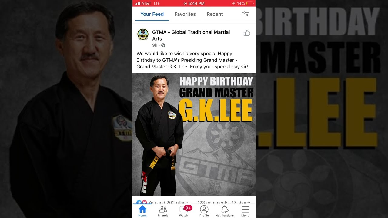 Happy Birthday Grand Master G K Lee