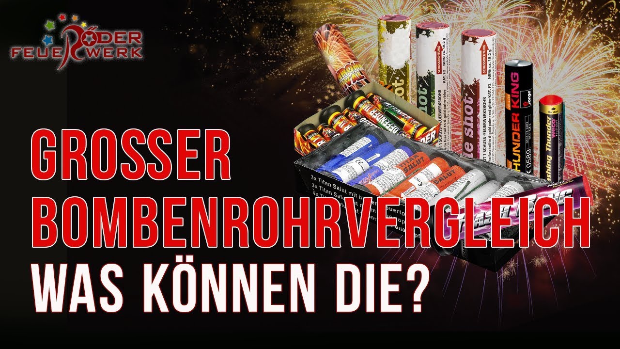 Großer Bombenrohrvergleich