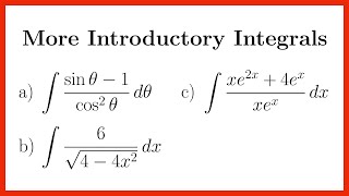 More Introductory Integrals