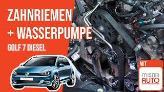 Zahnriemenwechsel mit Wasserpumpe Golf 7  1.6 oder 2.0 TDI