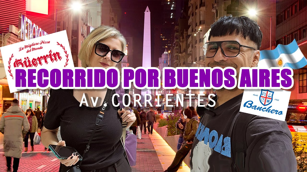 BUENOS AIRES de NOCHE - CAMINATA por AV. CORRIENTES  - DATA TURISTAS  #argentina #buenosaires #tour