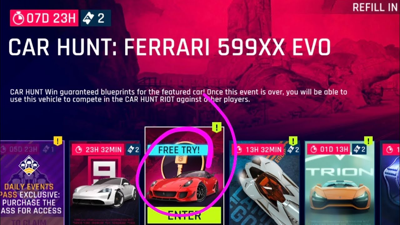 A9 - Ferrari 599xx Evo Car Hunt - All Tasks - TouchDrive Guide