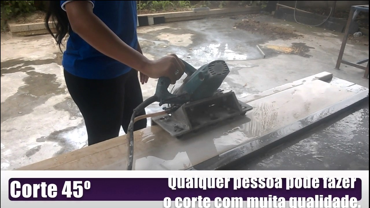 Corte 45º  em Granito