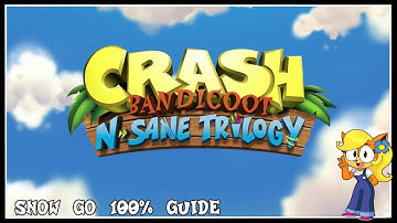 Crash Bandicoot: N Sane Trilogy - Snow Go 100% Guide [Clear Gem & Red Gem]