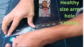 #cutting with stitching#very easy method for healthy armhole cutting ✂️