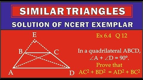 NCERT EXEMPLAR Similar Triangles Ex 6.4 Q 12