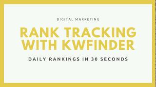 Best Rank Tracking with KWfinder-2025 | Import keywords in bulk full detail Guide | SERPWatcher