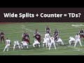 Running Counter With Wide Splits in the Air Raid Offense