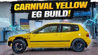 This maybe the BEST EG Civic Si we have ever BUILT! Carnival Yellow Spoon EG!