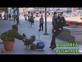 Bushman prank  fishermans wharf sf she tossed the broom and ran